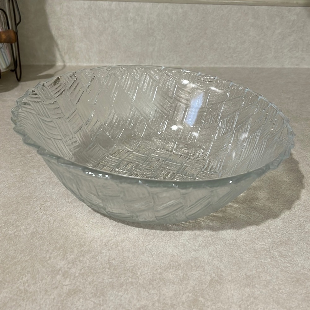 Vintage glass serving bowls